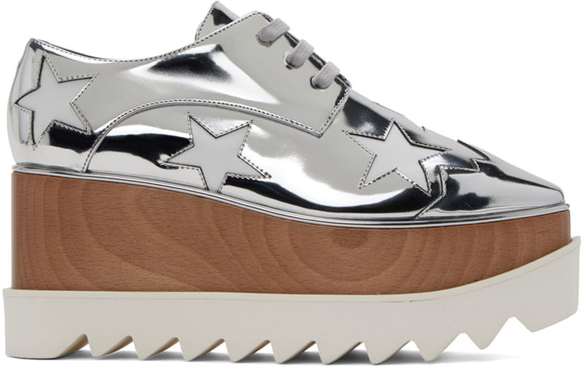 Kläder Stella McCartney Stella McCartney Elyse Platform Derbys Metallisk | 363998W0ZR5