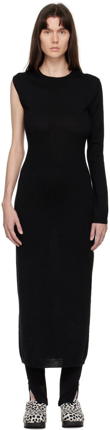Klä TOTEME TOTEME One-Sleeve Maxi Dress Svart | 224-6003-322