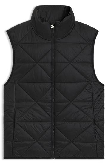 Väst BOSS Triangle Quilted Padded Gilet Svart | 50544136