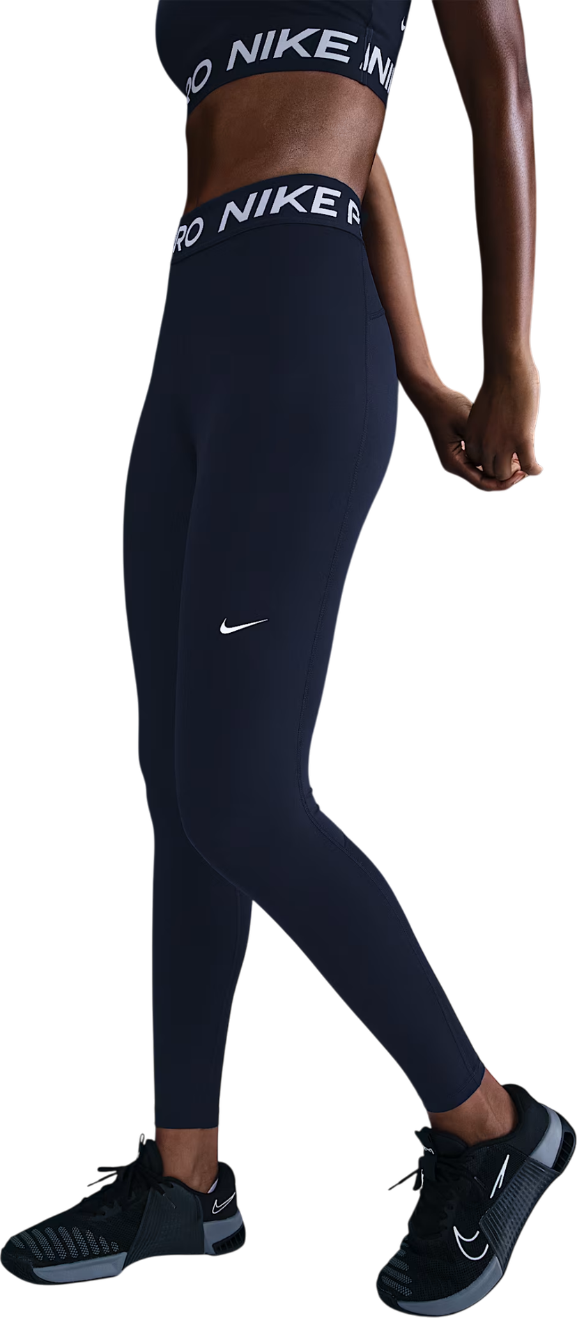 Damasker Nike Pro Mid Rise Leggings Mörkblå | cz9779-410