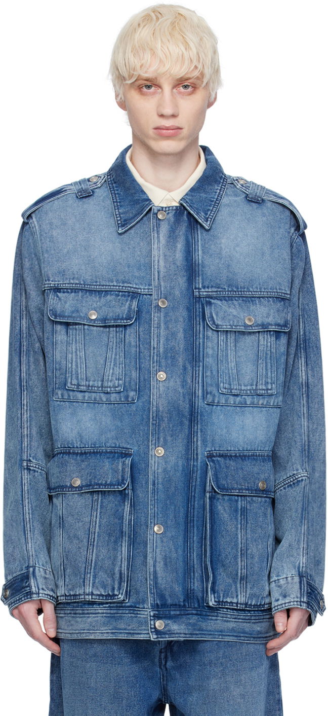 Jacka ISABEL MARANT Taho Denim Jacket Blå | 24PVE0272HA-B1H07H