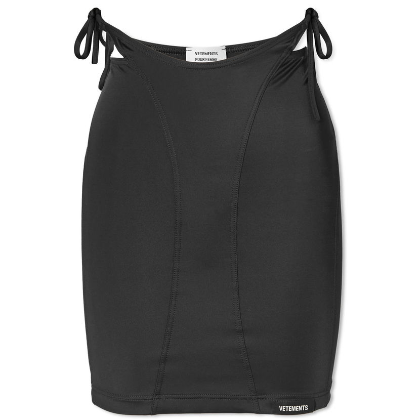 Kjol VETEMENTS Deconstructed Bikini Skirt Svart | WE64SK900B