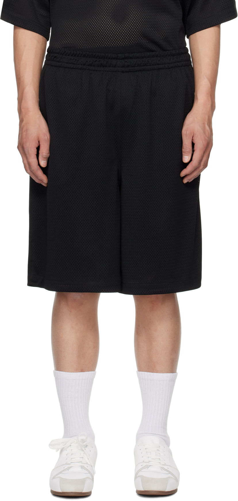 Shorts Alexander Wang Alexander Wang Athletic Mesh Logo Basketball Shorts Svart | UCC2254115