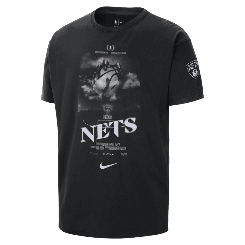 T-shirt Nike NBA Nets T-shirt Black Svart | HJ2716-010