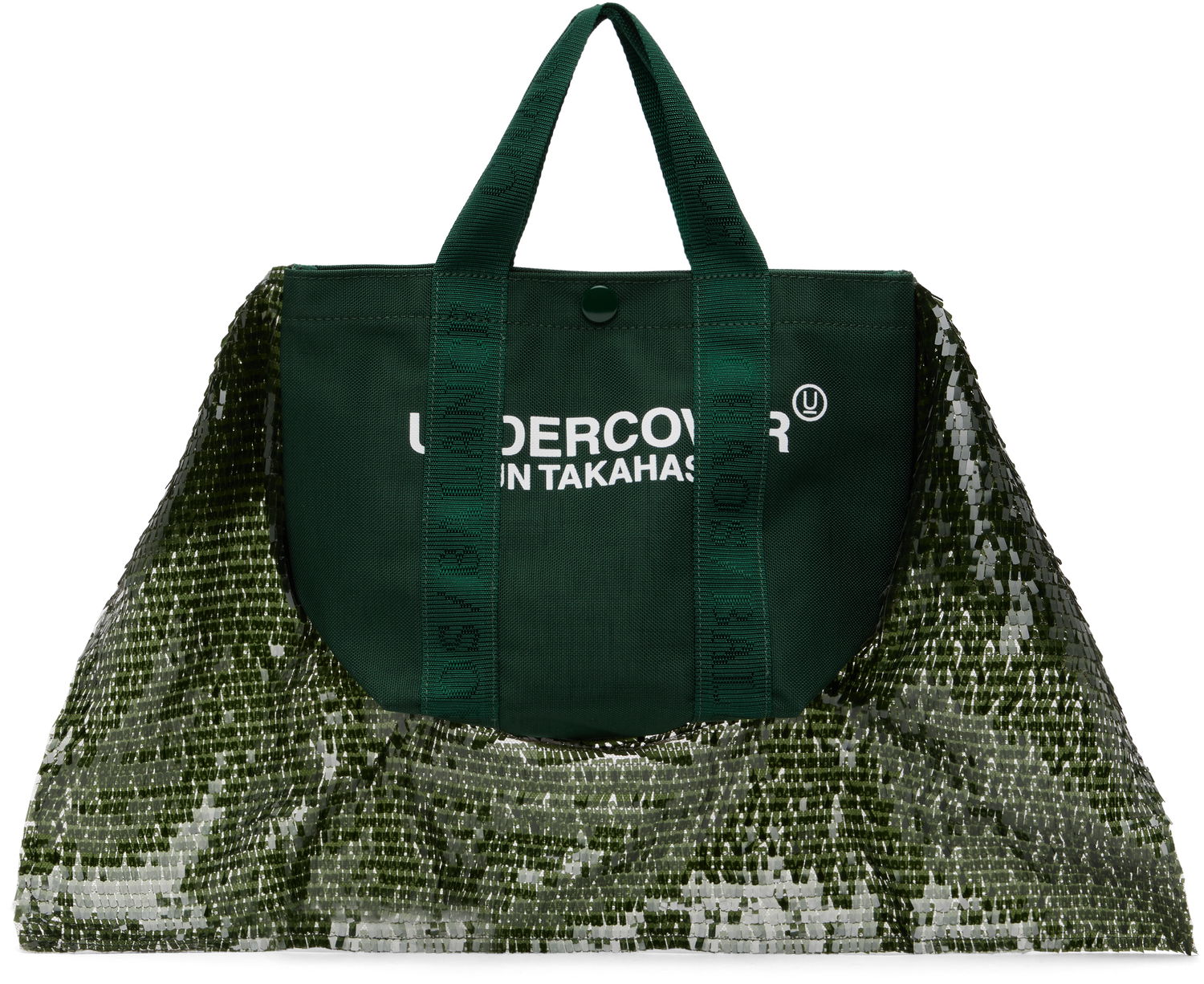 Tygpåse UNDERCOVER Sequin Tote Bag Grön | UC2D1B12-1, 0