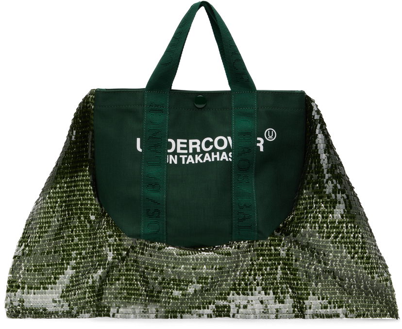 Tygpåse UNDERCOVER Sequin Tote Bag Grön | UC2D1B12-1