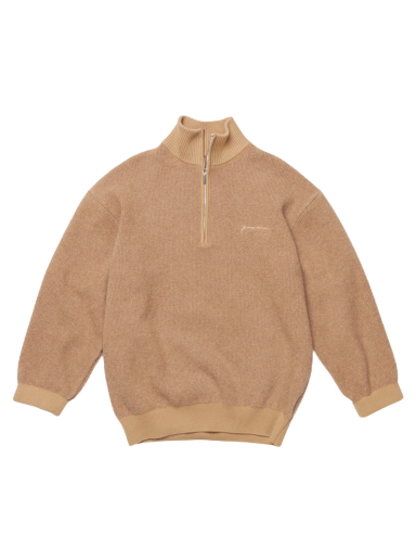 Sweater Jacquemus La Maille Berger Zip Collar Beige Beige | 226KN040-2113-150