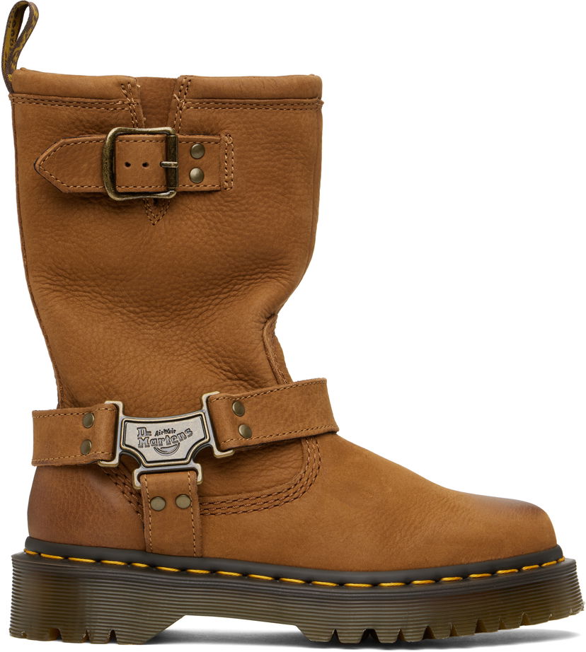 Kläder Dr. Martens Anistone Hi Leather Biker Boots Brun | 41644200