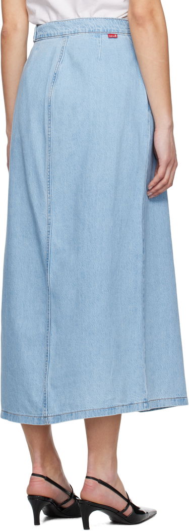 Kjol Levi's Column Wrap Denim Maxi Skirt Blå | 001VG-0000, 2