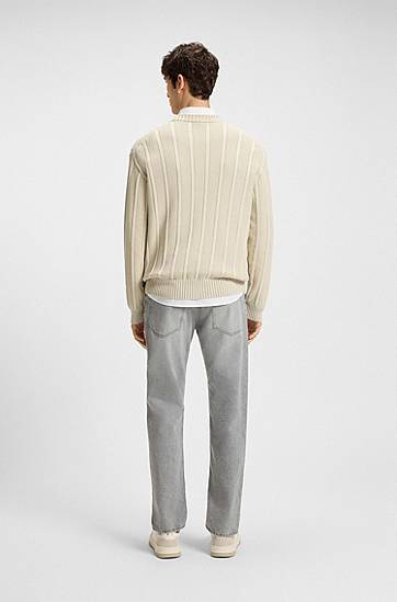 Jeans BOSS Maine Regular-Fit Comfort-Stretch Jeans Grå | 50544654, 1