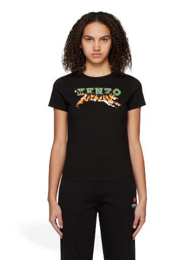 T-shirt KENZO Paris Pixel Classic T-Shirt Svart | FD52TS0124SG
