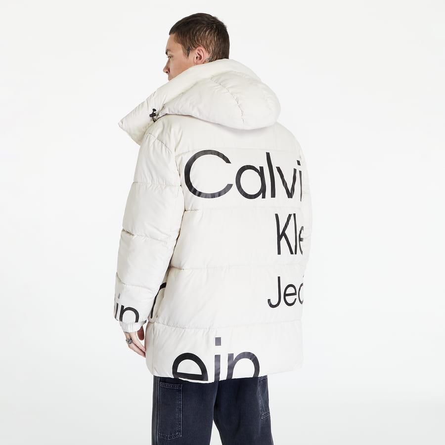 Pufferjacka CALVIN KLEIN JEANS Bold Disrupted Logo Jacket Beige | J30J321913 ACF, 1
