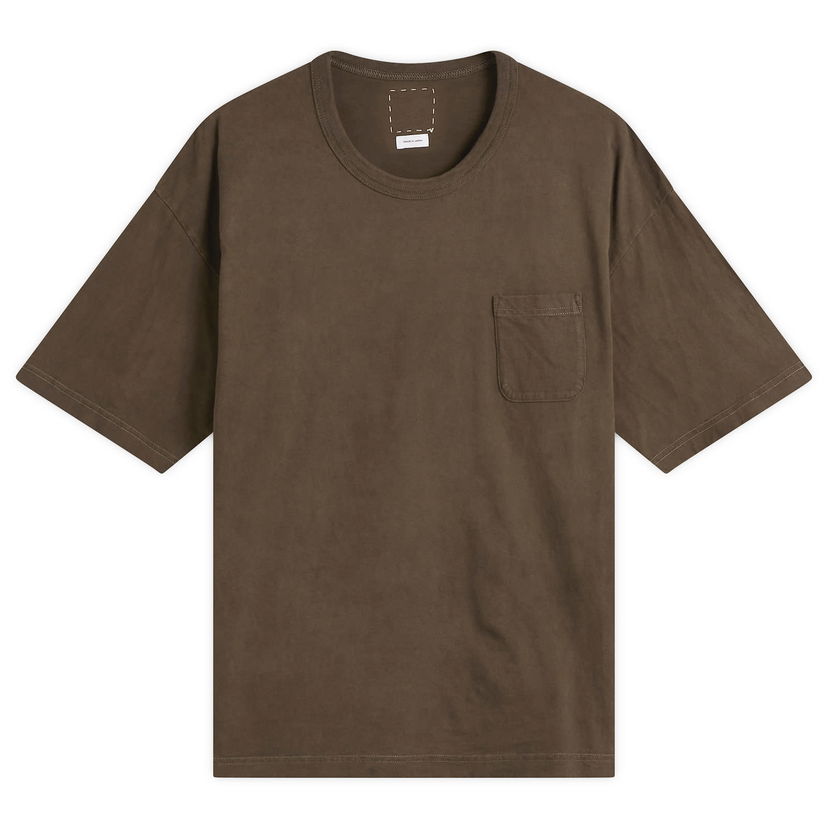 T-shirt visvim Jumbo Crew Neck Short Sleeve T-Shirt with Chest Pocket Brun | 0125205010011