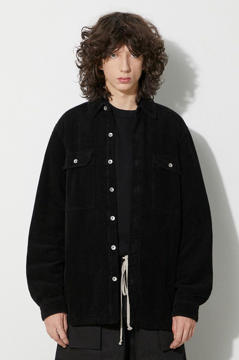 Skjorta Rick Owens Corduroy Shirt Jacket Svart | DU02C5755.HC