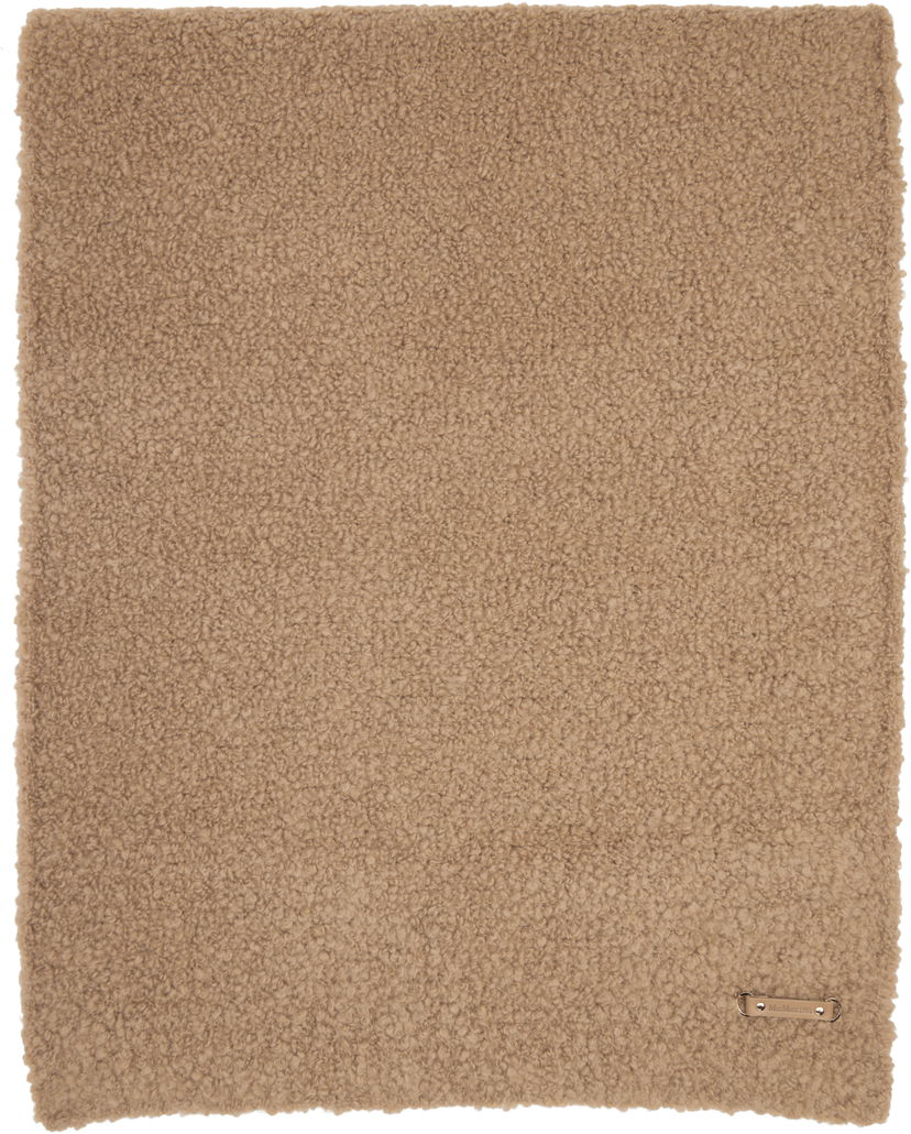 Halsduk Max Mara Calabra Teddy Scarf Beige | 2521746012600
