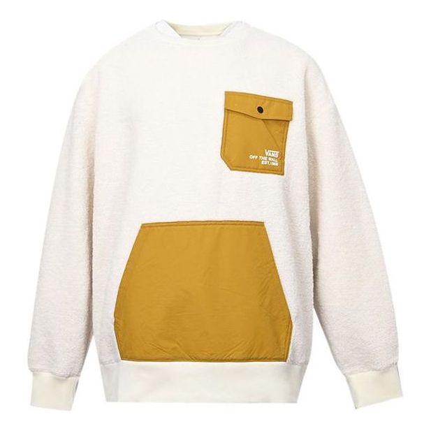 Sweater Vans Vans Contrast Stitch Fleece Sweatshirt Vit | VN0A5H7M3KS, 0