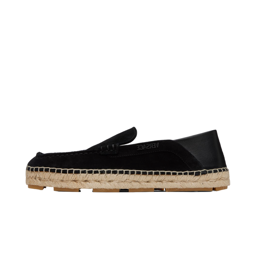 Sneakers och skor Versace Black Logo Suede Espadrilles Svart | 1015926_1A11237