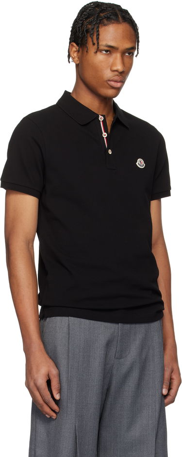 Polotröja Moncler Moncler Logo Patch Cotton Polo Vit | K10918A0003084556, 4