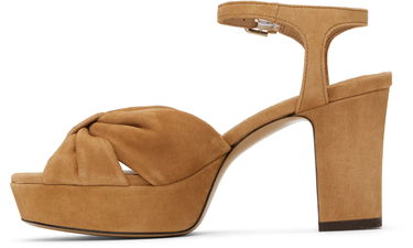 Tillbehör Jimmy Choo Jimmy Choo Heloise 80 Suede Heeled Sandals Brun | HELOISE 80, 2