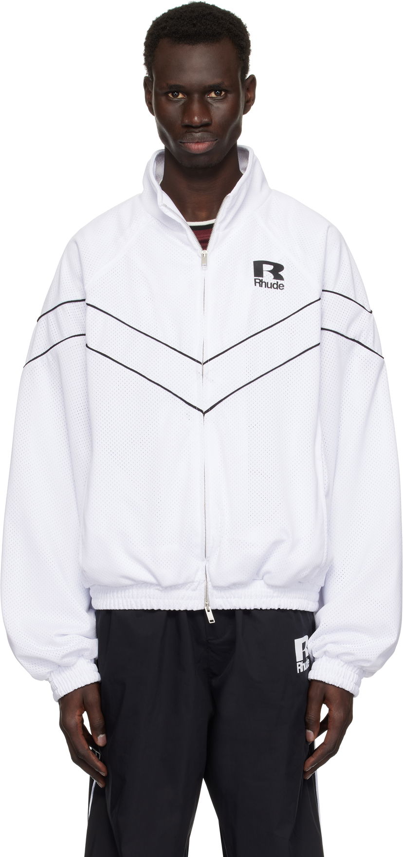 Vindjacka Rhude Rhude Piping Raglan Track Jacket Vit | RHPS25JA01016