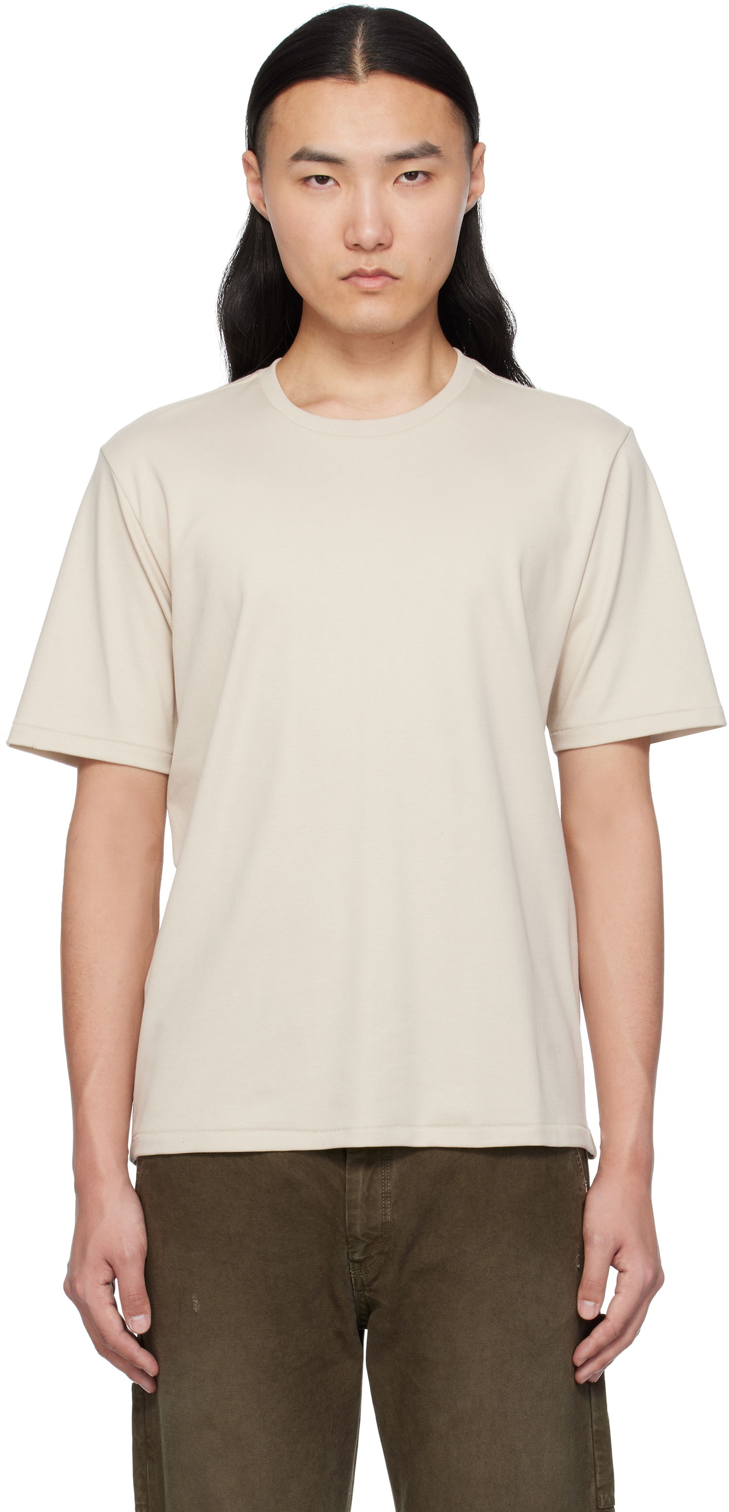 T-shirt rag & bone rag & bone Pima Cotton T-Shirt Beige | MBC24HT019W319, 0