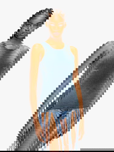 Linne Diesel Sleeveless Ribbed Tank Top Diesel Blå | A191520HJBE01, 2