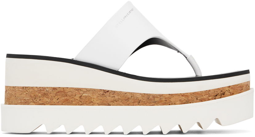 Sneakers och skor Stella McCartney Sneak-Elyse Platform Thong Sandals Vit | 810362AP00P0