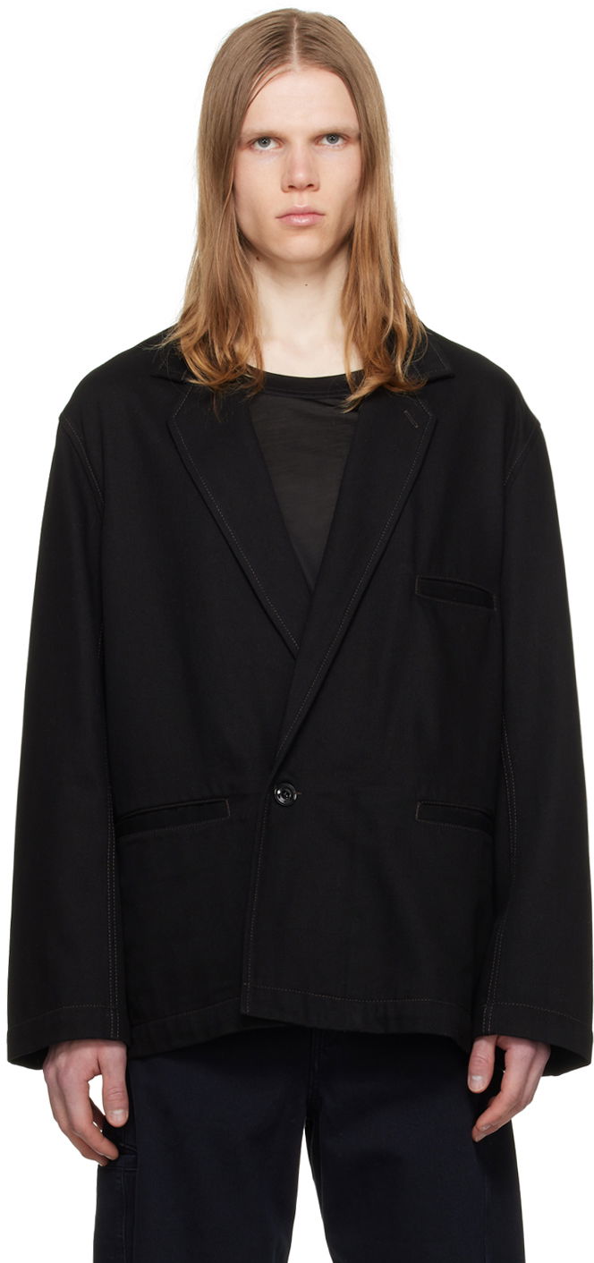 Rockar LEMAIRE Double-Breasted Blazer Svart | JA1038 LD1004