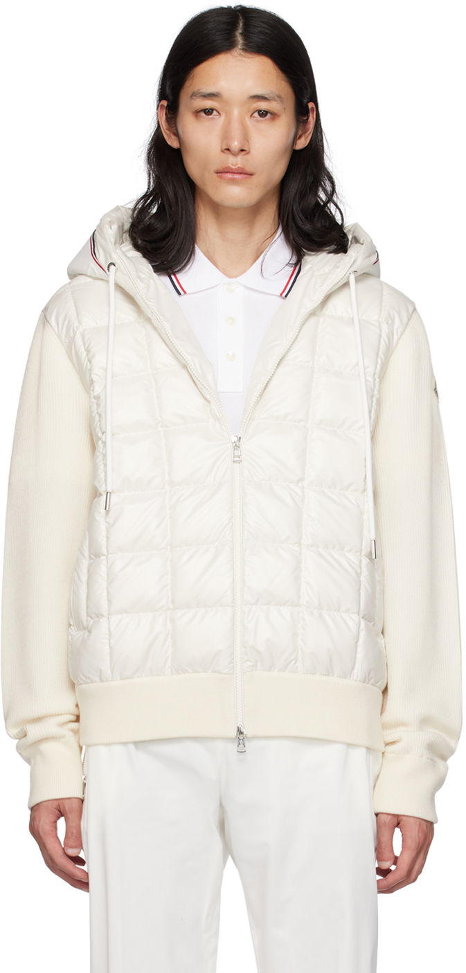 Jacka Moncler Paneled Down Vit | I20919B00010M1131, 0