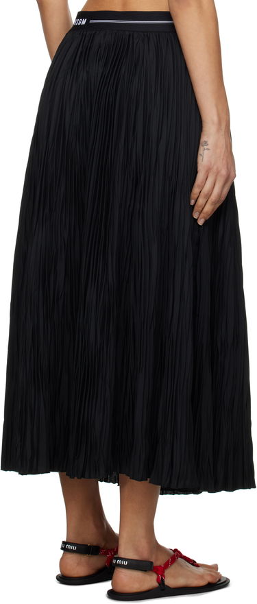 Kjol MSGM MSGM Pleated Midi Skirt Svart | 3841MDD29P 257264, 2