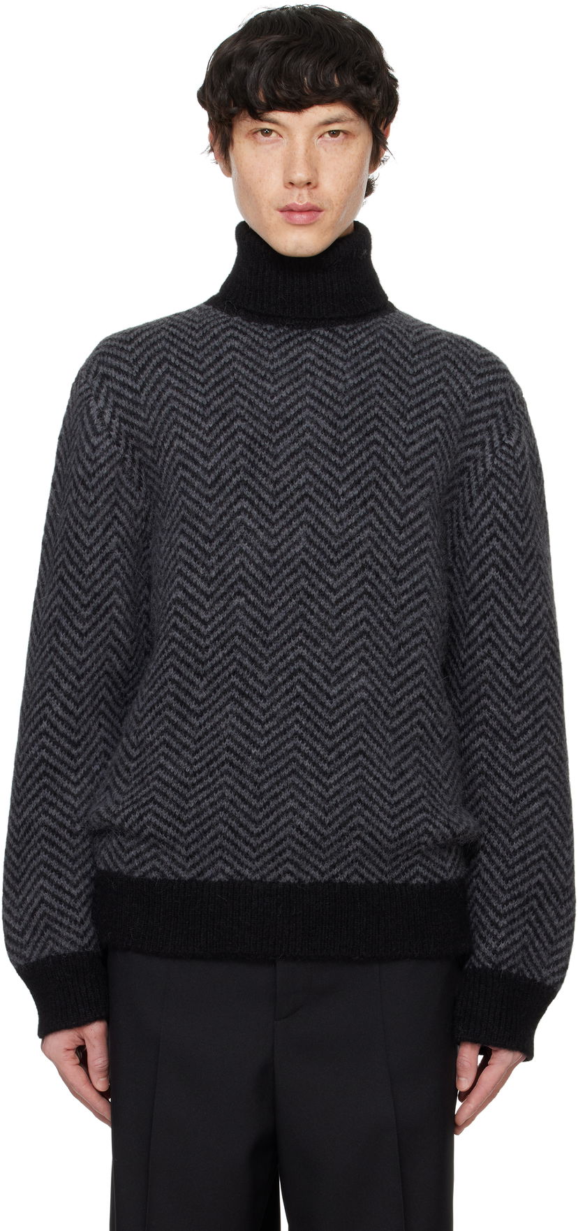 Sweater Officine Générale Turtleneck Sweater Grå | W24MKNT321