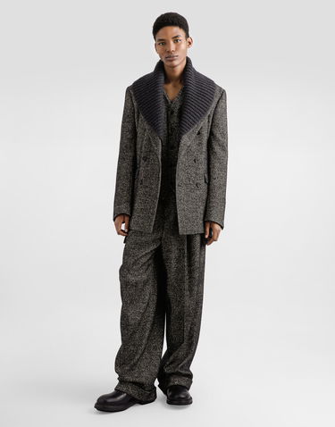 Jacka Dolce & Gabbana Dolce & Gabbana Double-Breasted Chevron Wool Jacket Svart | G2VT6TFCBAJS8030, 1