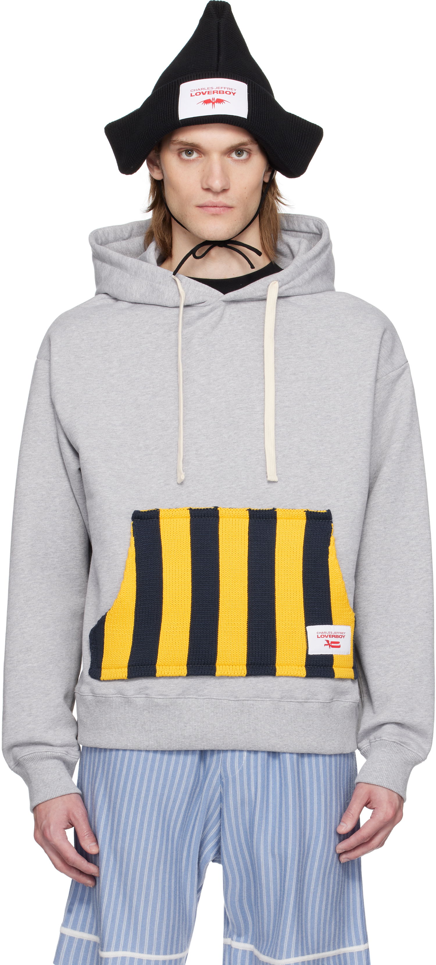 Sweatshirt Charles Jeffrey Loverboy Charles Jeffrey LOVERBOY Patch Ears Hoodie Grå | 54100701, 0