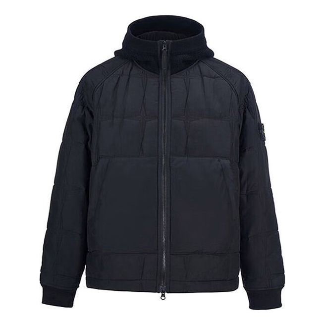 Pufferjacka Stone Island Stone Island Zip-Up Hoody Jacket Svart | 771543433-V0029
