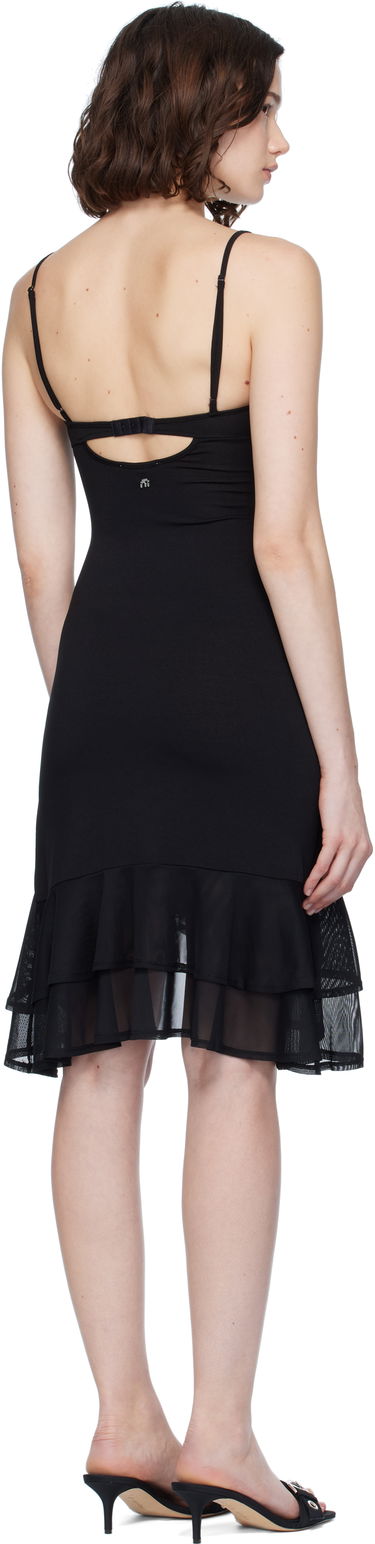 Klä Miaou Miaou Catarina Asymmetrical Ruffle Minidress Svart | 5057VISBLK, 2