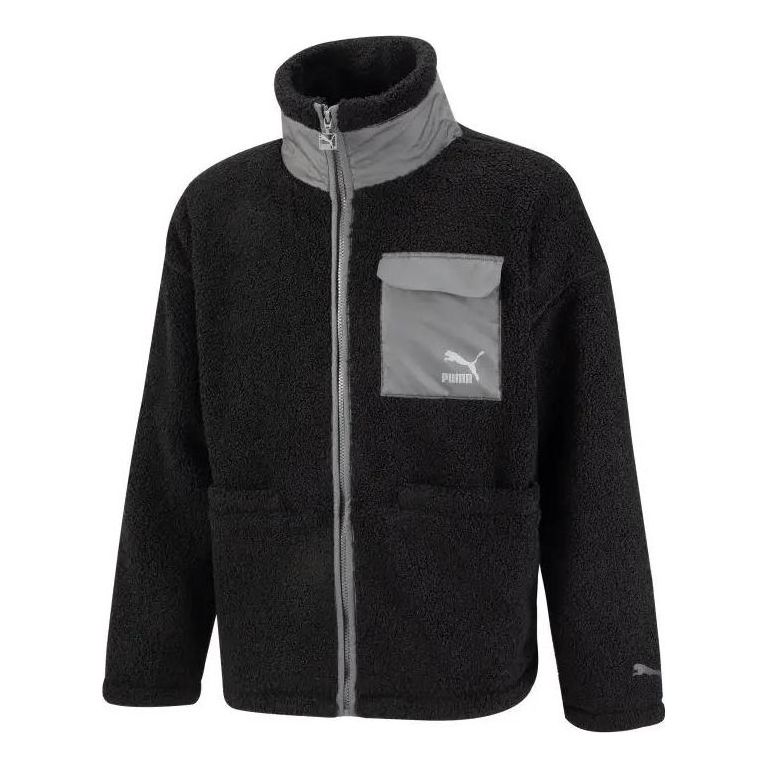 Sweater Puma Patch Pocket Sherpa Jacket Svart | 539570-01