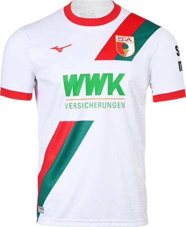 Jersey Mizuno FC Augsburg Home Jersey 2025/26 Vit | p2gacx10-01, 1