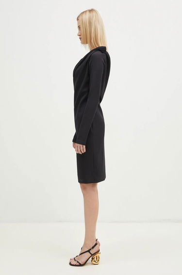 Klä JW Anderson JW Anderson Shoulder Drape V-Neck Mini Dress Svart | DR0446.PG1573.999, 1