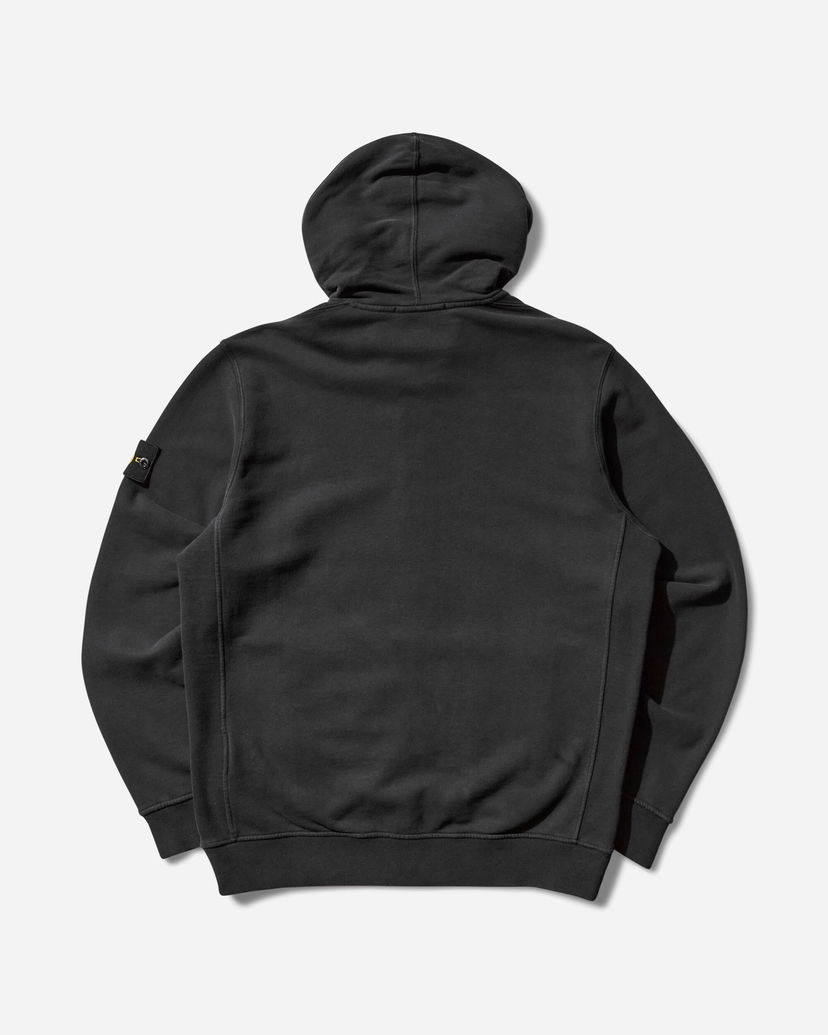 Sweatshirt Stone Island Garment Dyed Zip Hoodie Svart | K2S15-6100067-S0A20 V0029