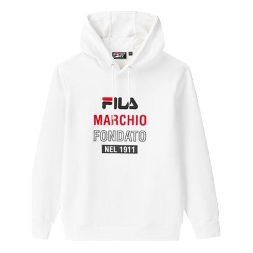 Sweatshirt FILA Hoodie Casual Vit | F51M048206F-WT