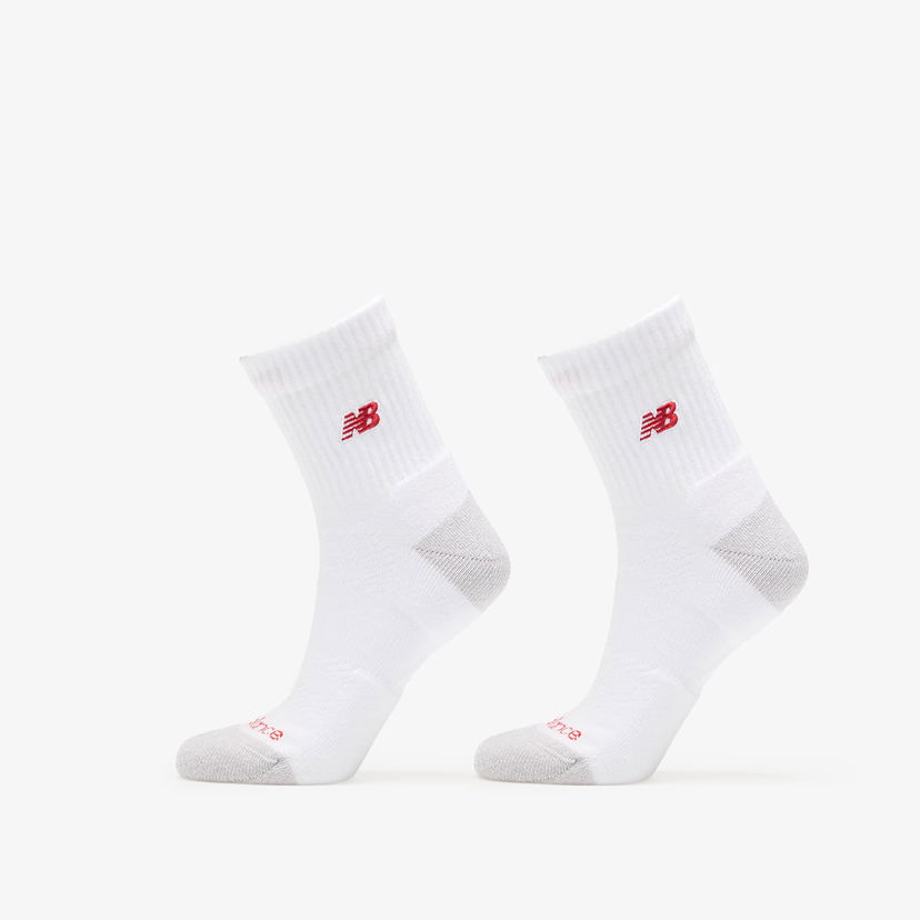 Underkläder och strumpor New Balance Active Premium Crew Quarter Socks 2-Pack Vit | LAS25304WT