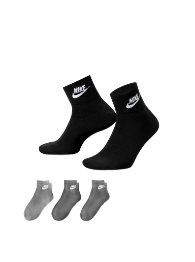Underkläder och strumpor Nike Everyday Essential Ankle Socks 3-Pack Svart | DX5074-010