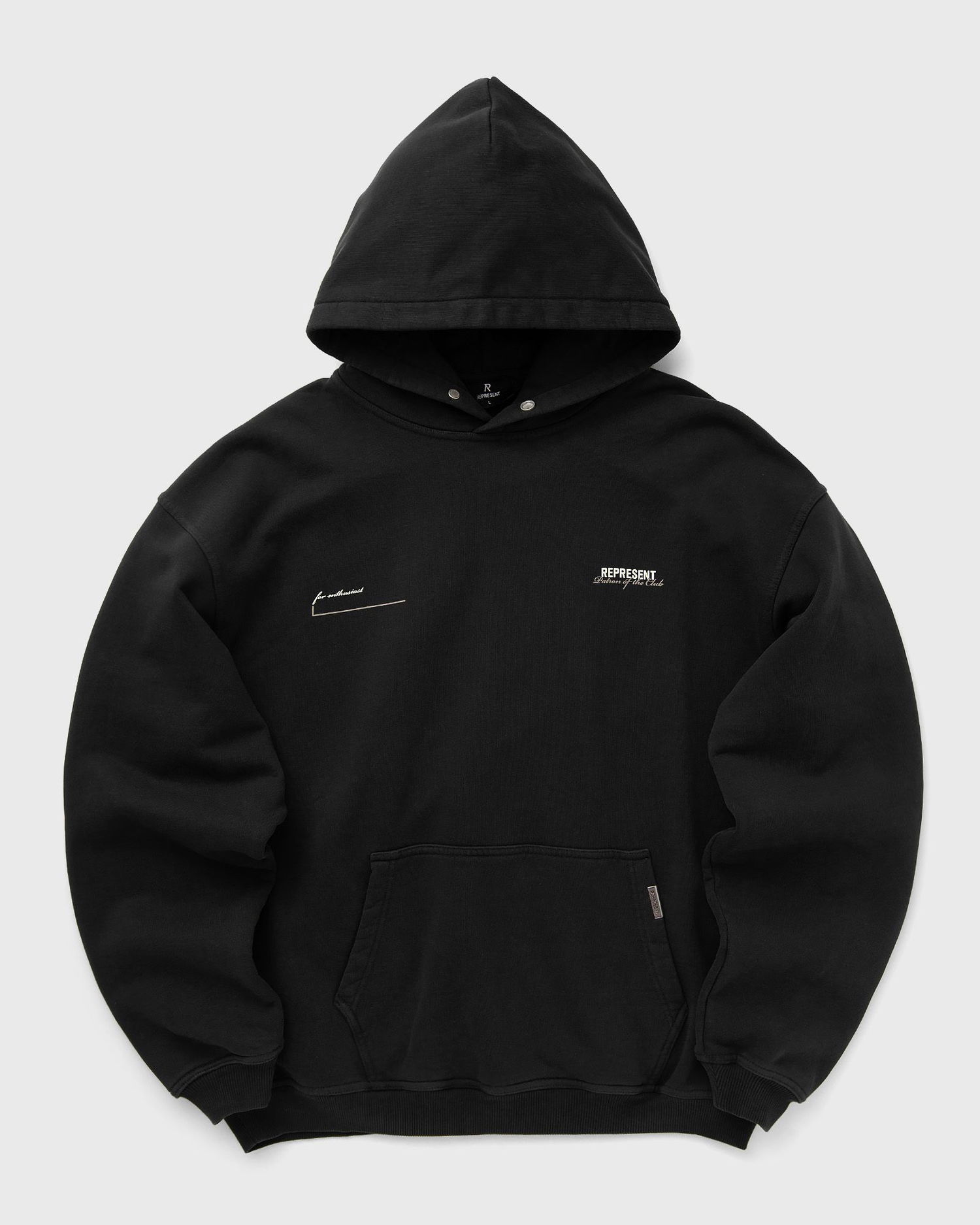 Sweatshirt Represent Clo Represent PATRON OF THE CLUB HOODIE Svart | MLM4270-001, 0