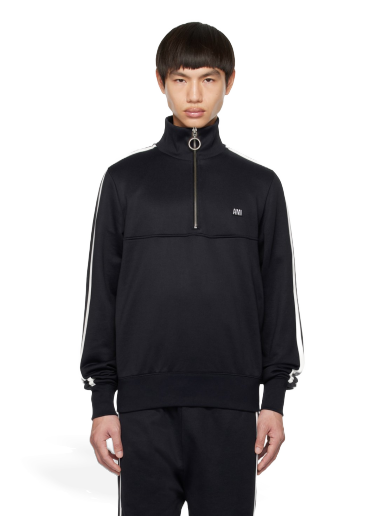 Sweatshirt AMI Stripes Sweatshirt Mörkblå | HSW518.JE0005