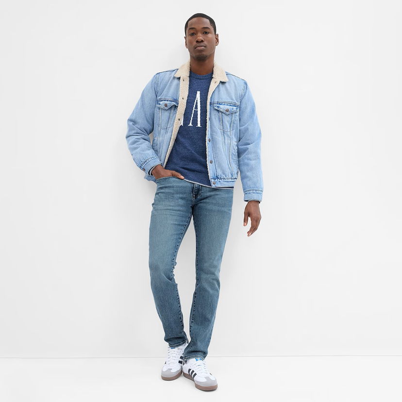 Byxor GAP Denim Pants Skinny Medium Wash Blå | 747180-00