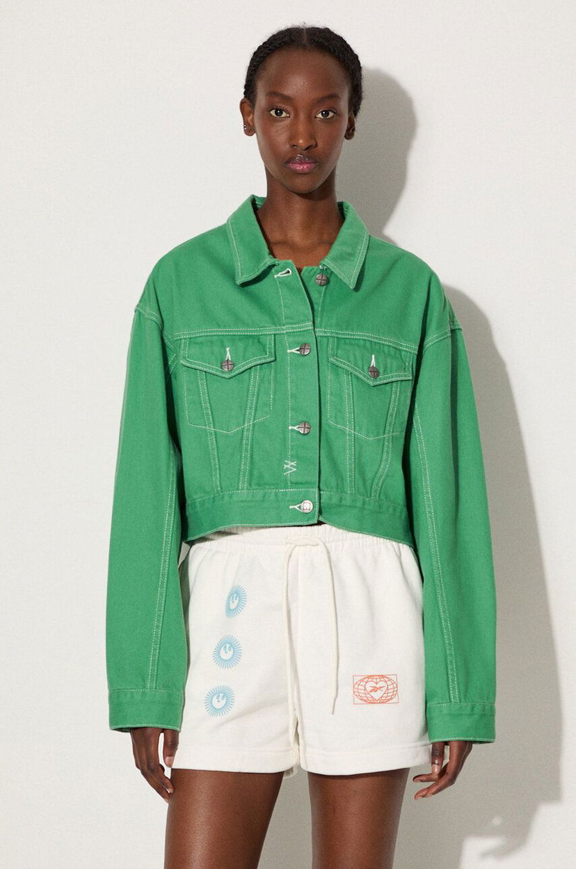 Jacka Ksubi Cropped Oversize Jacket Grön | WPS23JK004