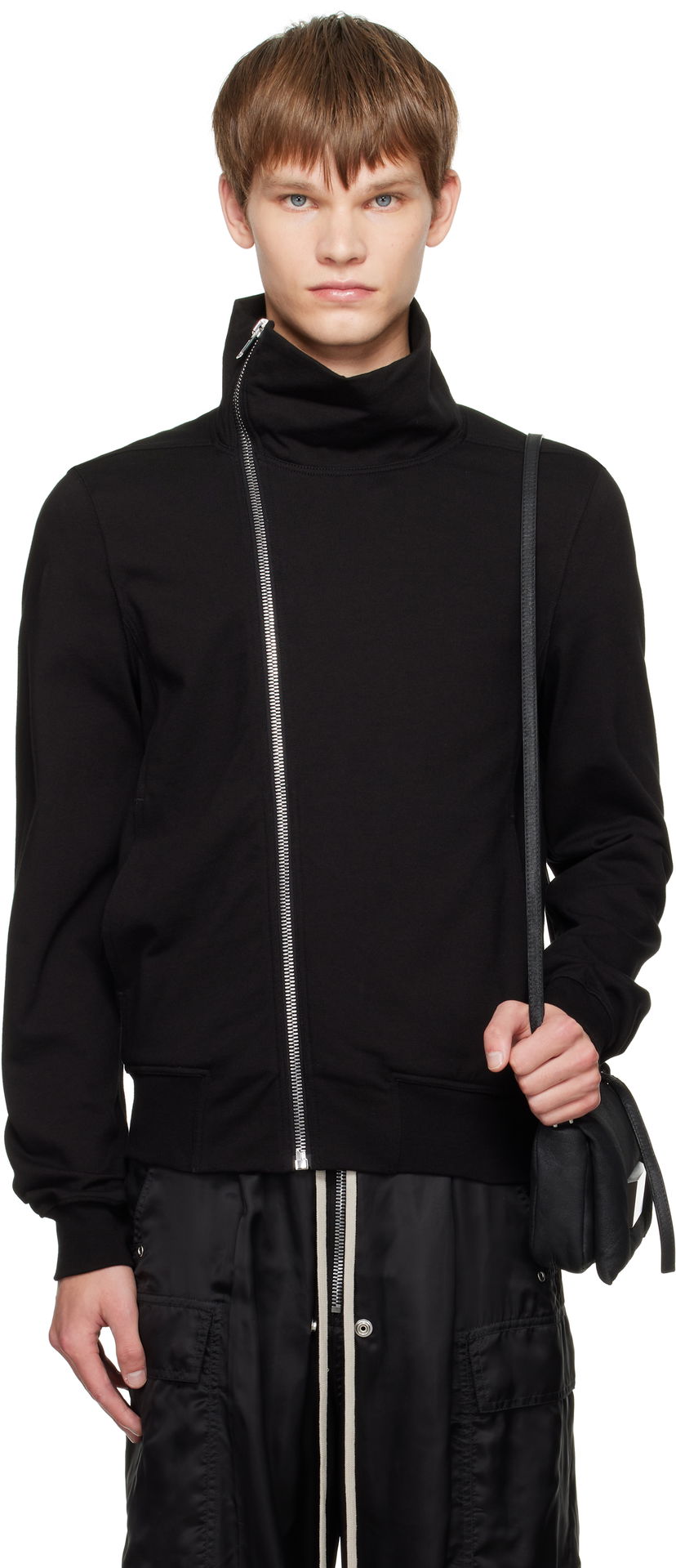 Jacka Rick Owens Rick Owens Concordians Bauhaus Jogger Track Jacket Svart | RU02E1272 BA