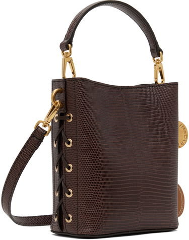 Handväska Stella McCartney Stella McCartney Frayme Scale-Embossed Bucket Bag Brun | 7B0093WP0426, 2