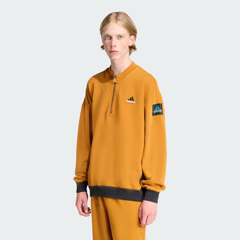 Sweatshirt adidas Performance Equipment Blocked Half-Zip Sweatshirt Gul | JX1466