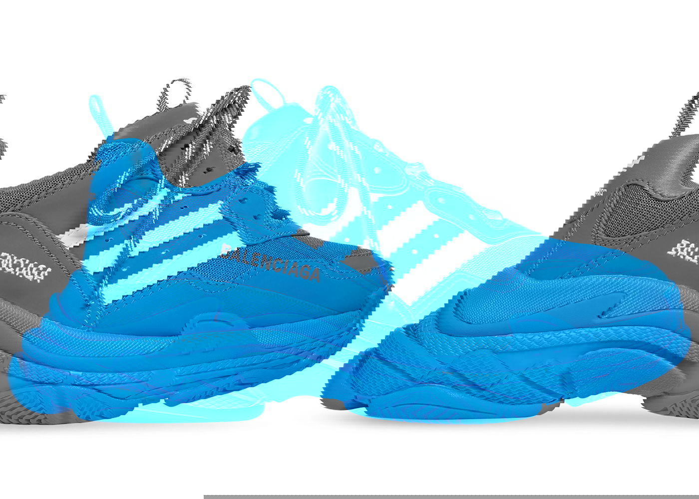 Sneakers och skor Balenciaga adidas x Triple S Blue White W Blå | 712764W2ZB24090, 0